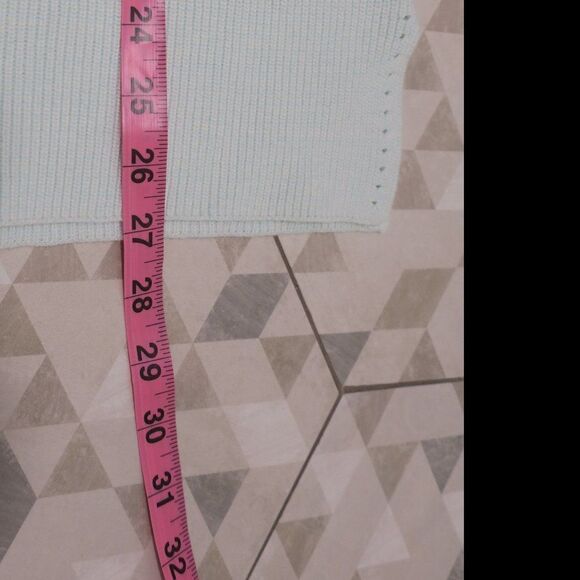 SUNDANCE BAYLEE KNIT SWEATER VEST sleeveless blue S vneck breezy coastal beach - Picture 8 of 8